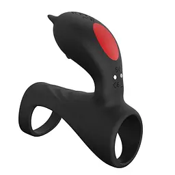 Віброкільце Dream Toys Pleasure Cage, 8.7 см (чорний)