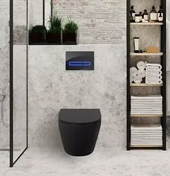 Клавіша для інсталяції сенсорна Am.Pm Touch Pro скло black I0450A38, Чорний матовий - мініатюра 2