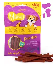 Ласощі Mavsy DUCK sticks палички з качкою для собак догляд за зубами та яснами , 120 г