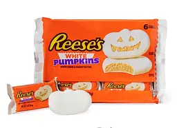 Шоколадні цукерки Reese's Halloween White Creme Peanut Butter Pumpkin Candy Pack 6шт x 34г - мініатюра 2