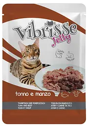 Пауч Vibrisse тунец/говядина в желе для дорослих котів усіх порід 70 г