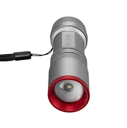 Ліхтар ручний металевий 3W LED+COB світлодіодний кишеньковий ліхтарик на батарейках 3хААА S-link SL-F850 - мініатюра 4