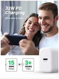 Зарядний пристрій адаптер живлення Ugreen CD272 33 W Smart Fast Charger (40942) чорний - мініатюра 2