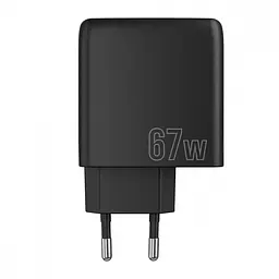 Зарядний пристрій Proove Shot GaN 67 W (2 Type-C + 1 USB) чорний (WCSG67120001)