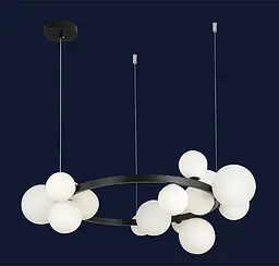 Люстра світильник у стилі лофт молекула Levistella 918LP267-15 BK+WH - мініатюра 2