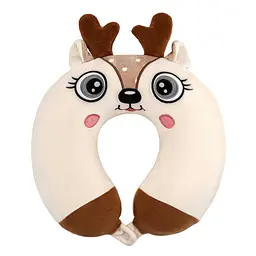 Подушка для шиї ARDESTO Travel Reindeer, 30х30см, білий (ART3031NEP)