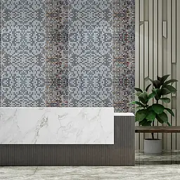 Самоклеюча алюмінієва плитка Sticker Wall 300х300х3мм Сірий квадратик SW-00001926 - мініатюра 7