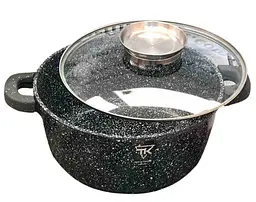 Універсальний набір посуду Top Kitchen TK00076, 7 предметів з гранітним покриттям Чорний - мініатюра 6