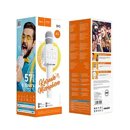 Мікрофон з караоке HOCO BK5 Contado (White) [54495] - мініатюра 4
