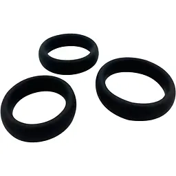 Набір ерекційних кілець Alive Sensual Pleasure Rings 3 шт. чорний