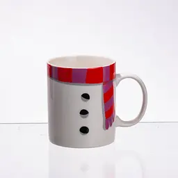 Новорічна чашка з піалою Yiwu Snowman набір святковий CR-1-49 - мініатюра 6