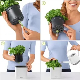 Комплект вазонів Lechuza Green Wall Home Kit Glossy 48х6х14 см білий (13523) - мініатюра 5