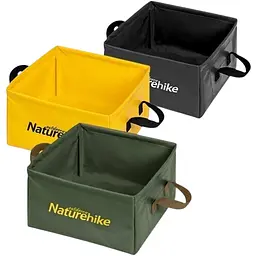 Складаний контейнер для води Naturehike Square bucket 13 л з ПВХ army green NH19SJ007 - мініатюра 2