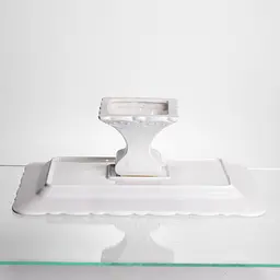 Тортівниця порцелянова  Yiwu  White Square 30.5х30.5 см квадратна на ніжці  Yiwu 120-YH-HG061 - мініатюра 7