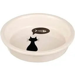 Миска Trixie для котів керамічна 13 см 250 мл біла