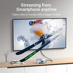 Кабель USB 3.1 Type-C M - HDMI M, 2.0m v.2.0 4K 60Hz Aluminum Alloy Type чорний Vention - мініатюра 3