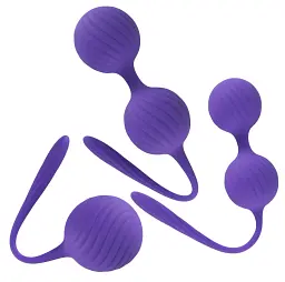 Вагінальні кульки Sweet Smile 3 Kegel Training Balls, 3 шт., фіолетовий - мініатюра 2