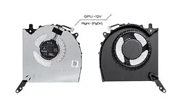 Вентилятор Lenovo кулер 12V для моделей ноутбука Legion Pro 5, 16IRX8 82WK (GPU) DFSCL12E16486Y, 12V, 4pin