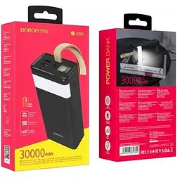 Акумулятор Borofone Coolmy digital display power bank BJ18A 30000mAh з ремінцем чорний 6974443381399 - мініатюра 2