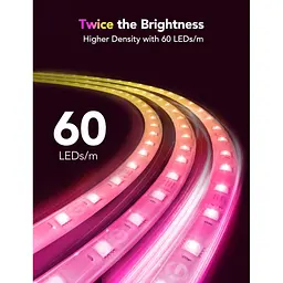 Світлодіодна стрічка Govee H100E LED Compatible extension of H61E1, 1.0m, RGBIC , WI-FI/Bluetooth, white (H100E0D1) - мініатюра 3