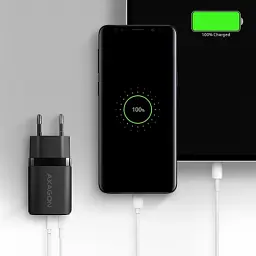 Зарядний пристрій AXAGON 1xUSB QC4.0 + 1xUSB-C PD30W PPS black (ACU-PQ30) - мініатюра 7
