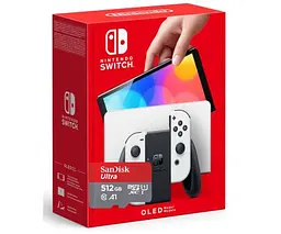 Ігрова консоль Nintendo Switch OLED model White + Карта пам'яті SanDisk Ultra 512 ГБ - мініатюра 7