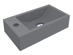 Умивальник Miraggio FARO R GRAY (0001209) Mirasoft, Матовий, Підвісний/Накладний, Сірий - мініатюра 1