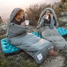 Спальник Naturehike M400 (NH20MSD02) +1°C - з капюшоном - лівий - зелений - мініатюра 6