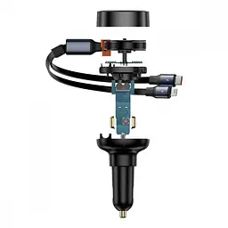 АЗП Baseus Enjoyment Pro 60W (USB) + Retractable Type-C+Lightning Cables - мініатюра 8