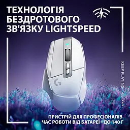 Мишка комп'ютерна Logitech G502 X Lightspeed Wireless White (910-006189, 910-006228) - мініатюра 6