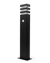 Вуличний світильник з датчиком руху Nowodvorski 9097 Rio Sensor E27 1x10W IP54 чорний - мініатюра 4
