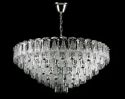 Кришталева люстра Splendid Ray L8532/800/16A (SR) розкішна підвісна люстра з каскадом кришталю в хромовому корпусі