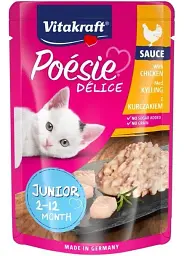 Вологий корм з куркою для кошенят Vitakraft Poesie Delice Chicken, 85 гр