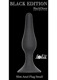 Анальна пробка Lola Toys Plug-Slim Small, 10.5 см (чорний) - мініатюра 2