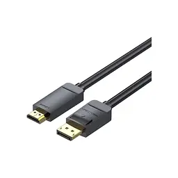 Кабель мультимедійний DisplayPort M to HDMI M 2.0m 4K30Hz black Vention (HAGBH)