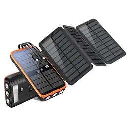 Зовнішній акумулятор на сонячних батареях PowerBank iBattery L3S4W 30000 mAh