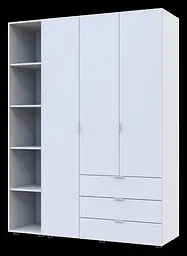 Комплект Doros Гелар з Етажеркою Білий 3 ДСП 154.4х49.5х203.4 (42005034) - мініатюра 1