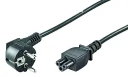 Кабель живлення для ноутбуків 0,75мм CEE 7/7 євровилка – IEC C5 – 1,8 м