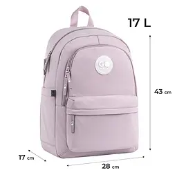 Рюкзак GoPack Education Teens 141L пудровий Рожевий (GO26-141L-2) - мініатюра 2