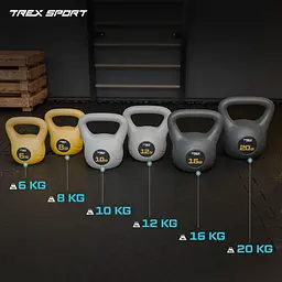 Гиря вінілова 8кг Trex Sport TX-008CKB жовта - мініатюра 15