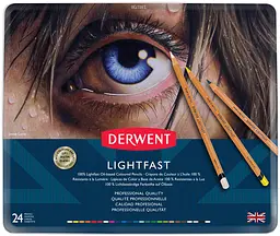 Набір олійних олівців Derwent Lightfast метал 24 шт. - мініатюра 2