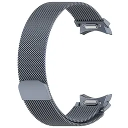 Ремінець металевий для смарт-годинника Google Pixel Watch 40,42,43,44,45,46,47 mm, Milanese Magnetic, сірий, міланська петля, браслет на магнітній застібці, сумісний з годинником Google Pixel Watch, для моделей з розміром корпусу 40,42,43,44,45,46 - мініатюра 3
