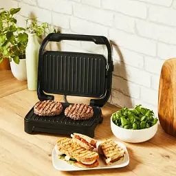 Гриль Tefal прижимний Inicio Compact чорно-срібний 1000 Вт (GC270D10) - мініатюра 4