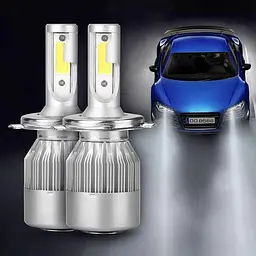 Світлодіодна автомобільна лампа H4 LED Headlight, ближнє і дальнє світло, з вентилятором охолодження, комплект 2 шт