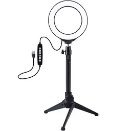Кільцева USB RGBW LED лампа Puluz PKT3049B 4.7"+ настільний штатив