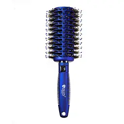 Щітка-брашинг для волосся кругла продувная Salon Professional 9575 G Синя