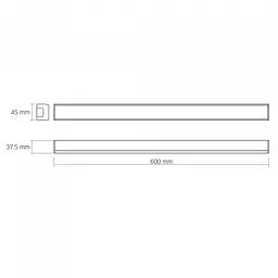 LED світильник лінійний VIDEX BN03 30W 0.6М 5000K 220V Black - мініатюра 7