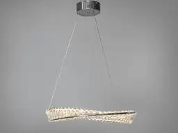 Люстра стельова LED Diasha 548/600CH Crystal 72W, хром, сучасний стиль, висота 115 см, діаметр 60 см - мініатюра 2