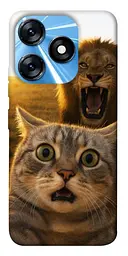 Чохол Demsky Shocked cat and lion для TECNO Spark 10 Pro
