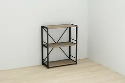 Етажерка 3/60 Ferrum-decor Серії Коннект 73x60x28 чорний ДСП Дуб Сонома Трюфель 16мм (FRD-104258) - мініатюра 5